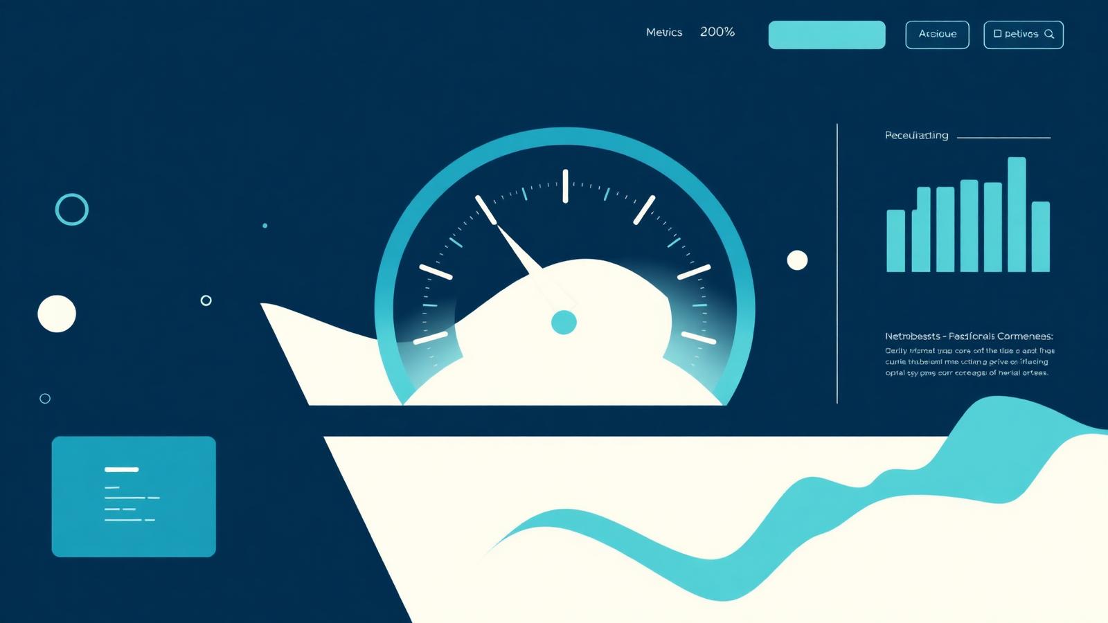 Tableau de bord de performance web affichant les métriques Core Web Vitals LCP, INP et CLS