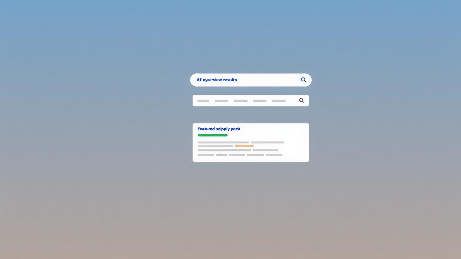 Anatomie d'une page de résultats Google 2026 avec AI Overview, extrait optimisé et pack local